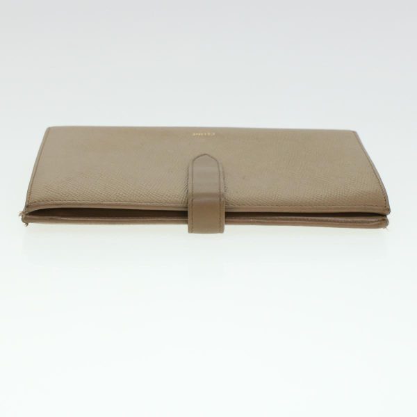 CELINE Long Wallet Leather Beige 43575 For Discount