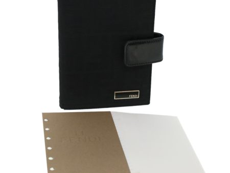 FENDI Zucca Canvas Day Planner Cover Nylon Black  ar9471 Online Sale