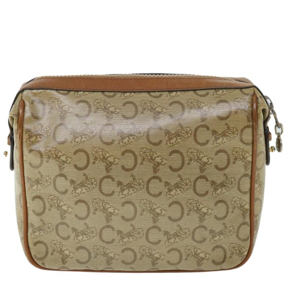 CELINE C Macadam Canvas Clutch Bag Coated Canvas Beige bs8432 Sale