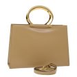 CELINE Hand Bag Leather 2way Beige 43929 Fashion