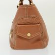 CELINE Hand Bag Leather Brown 77738 Online now