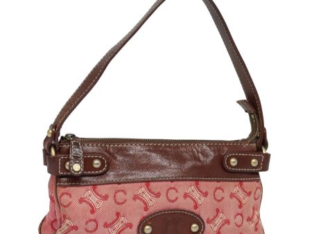 CELINE C Macadam Canvas Shoulder Bag Pink 82246 For Cheap