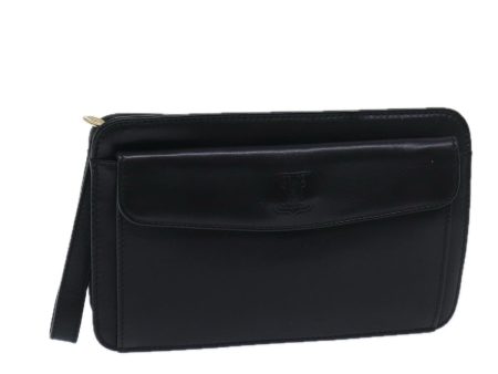 CELINE Clutch Bag Leather Black bs13276 Discount