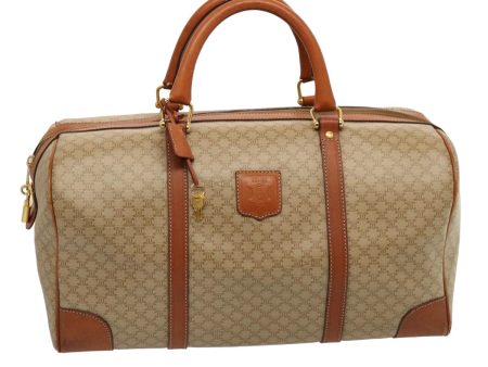 CELINE Macadam Canvas Boston Bag Beige 75618 Cheap