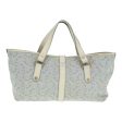 CELINE C Macadam Canvas Hand Bag Light Blue White gold 90217 Online Hot Sale