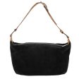 CELINE C Macadam Canvas Shoulder Bag Suede Black 87228 Discount