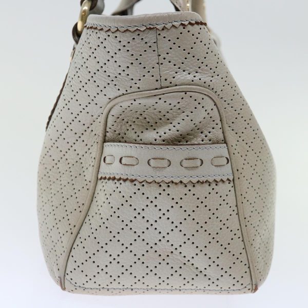 CELINE Hand Bag Leather Gray 70597 Hot on Sale