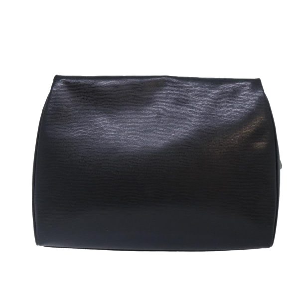 CELINE Clutch Bag Leather Black Gold 89611 Hot on Sale