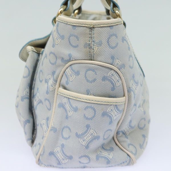 CELINE C Macadam Canvas Hand Bag Light Blue mr302 on Sale