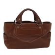 CELINE Hand Bag Leather Brown 82689 Sale