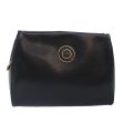 CELINE Clutch Bag Leather Black Gold 89611 Hot on Sale