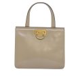 CELINE Hand Bag Leather Beige 75396 Discount