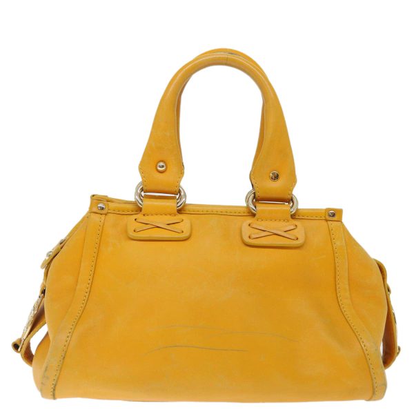 CELINE Hand Bag Leather Yellow fm3342 Hot on Sale