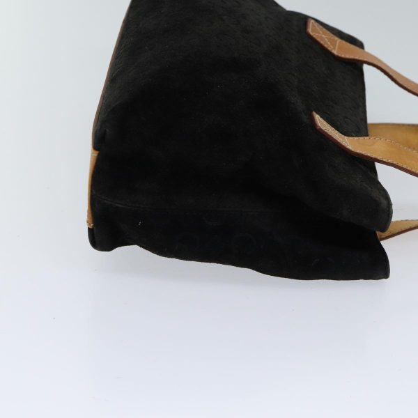 CELINE C Macadam Canvas Hand Bag Suede Black 72094 For Cheap