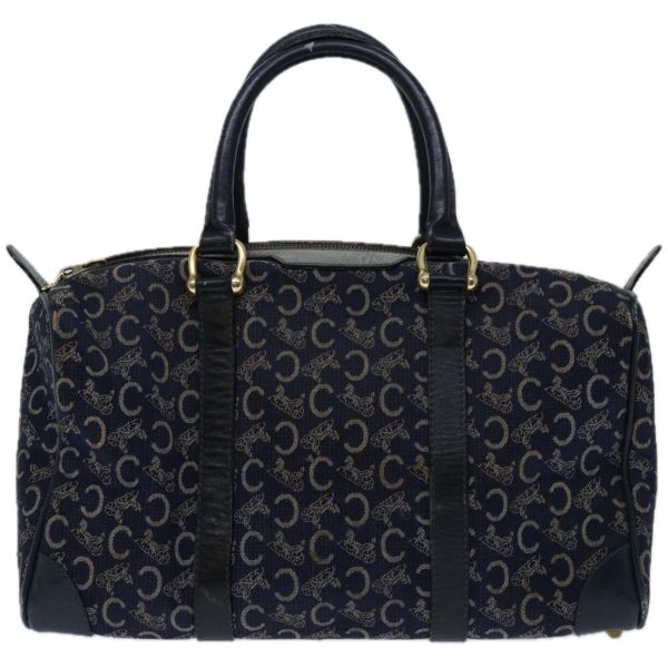 CELINE C Macadam Canvas Hand Bag Navy 66941 on Sale