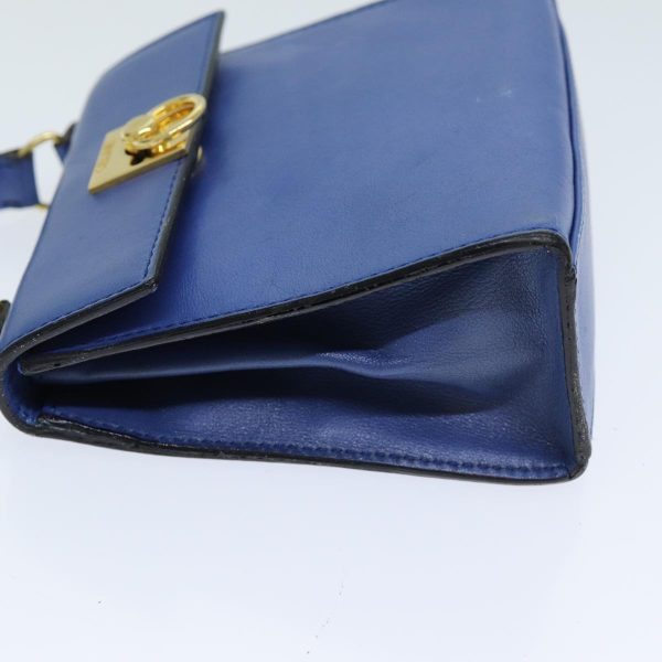 CELINE Hand Bag Leather Blue 79208 For Cheap