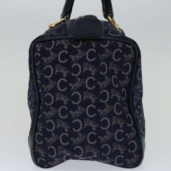 CELINE C Macadam Canvas Hand Bag Navy 66941 on Sale