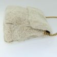 CELINE Chain Shoulder Bag Wool White 66964 Online Hot Sale