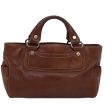 CELINE Hand Bag Leather Brown 82689 Sale