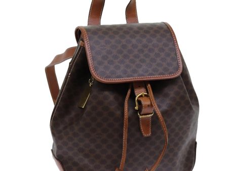 CELINE Macadam Canvas Backpack PVC Brown 71885 Sale