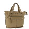 CELINE Hand Bag Leather Beige bs13273 For Discount