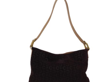 CELINE C Macadam Canvas Shoulder Bag Bordeaux fm3341 Discount