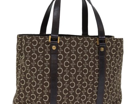 CELINE C Macadam Canvas Hand Bag Brown 73240 For Cheap