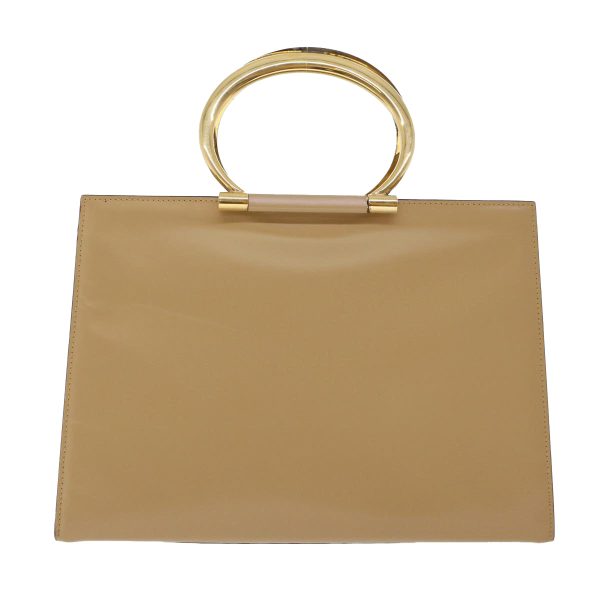 CELINE Hand Bag Leather 2way Beige 43929 Fashion