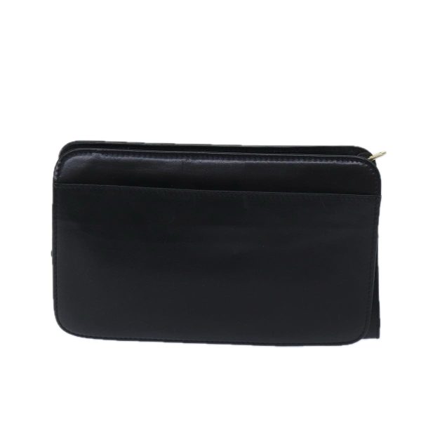 CELINE Clutch Bag Leather Black bs13276 Discount