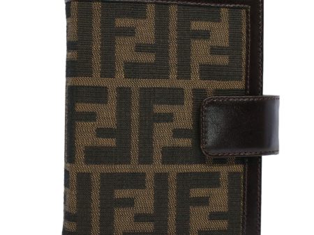 FENDI Zucca Canvas Agenda Day Planner Cover Brown  ac2173 Cheap