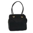 CELINE Hand Bag Nylon Black Gold 90215 For Cheap