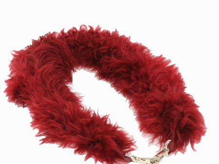 FENDI Shoulder Strap fur 35   Red  am3524 For Discount