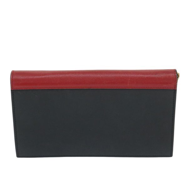 CELINE Chain Wallet Leather Red ep2918 For Cheap