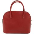 CELINE Hand Bag Leather 2way Red 67191 Online