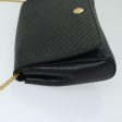 CELINE Chain Shoulder Bag Leather Black 67658 Online Hot Sale