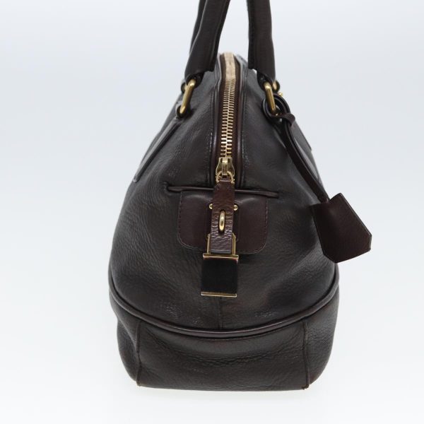 CELINE Hand Bag Leather Brown bs15316 For Sale