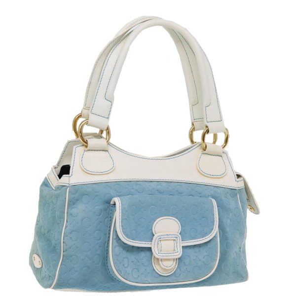 CELINE C Macadam Canvas Hand Bag Blue 76997 Online Sale