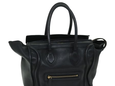 CELINE Luggage Phantom Tote Bag Leather Black hk1138 Online Hot Sale