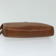 CELINE Clutch Bag Leather Brown 68346 Online now