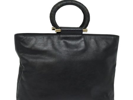 CELINE Hand Bag Leather Black 77841 For Cheap