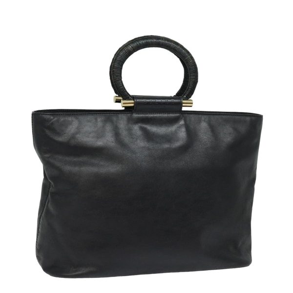 CELINE Hand Bag Leather Black 77841 For Cheap