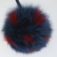 FENDI Pom Pom Charm Fur Red Navy  ac2313 For Sale