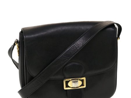 CELINE Horse Carriage Shoulder Bag Leather Black rd5252 Online Sale