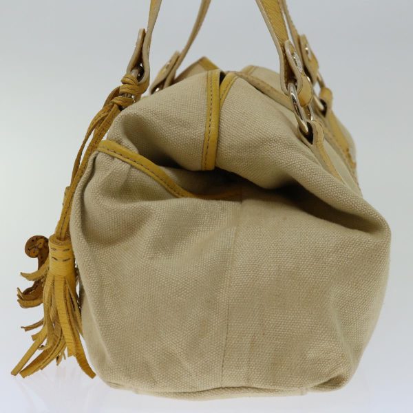 CELINE Hand Bag Canvas Yellow bs12770 Online Hot Sale