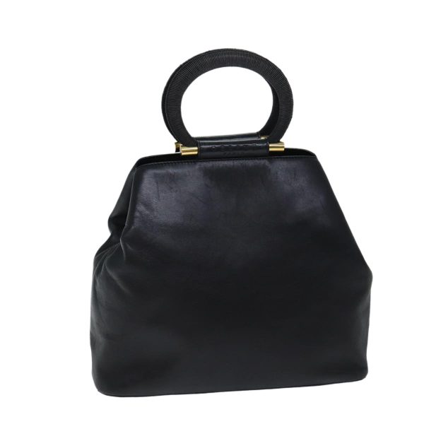 CELINE Hand Bag Leather Black 72409 Discount