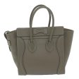 CELINE Luggage Micro Shopper Tote Bag Leather Gray 62915A Cheap