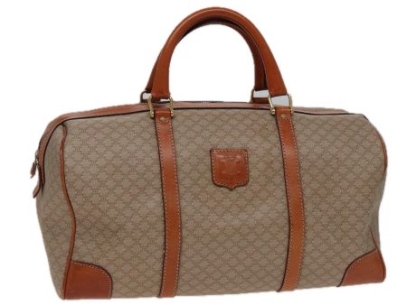 CELINE Macadam Canvas Boston Bag Beige 77712 Fashion