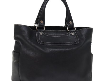 CELINE Boogie bag Hand Bag Leather Black yk12744 Hot on Sale