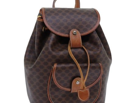 CELINE Macadam Canvas Backpack PVC Brown 71899 on Sale