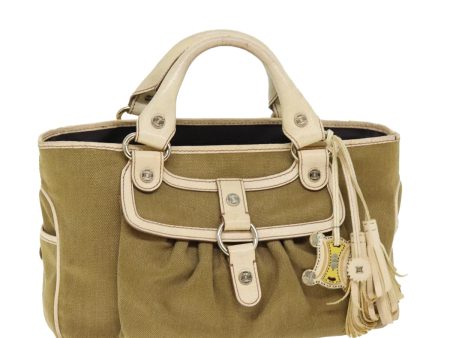 CELINE Boogie bag Hand Bag Canvas Brown yk12351 on Sale